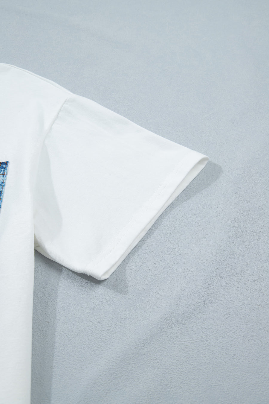 Printed Denim Chest Pocket Graphic T-Shirt- 2 Colors