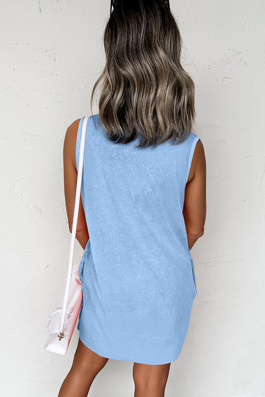 Mineral Wash Tank Mini Dress with Pockets- 3 Colors