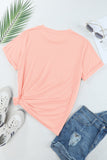 Basic Crew Neck Rolled Sleeve T-Shirt- 12 Colors