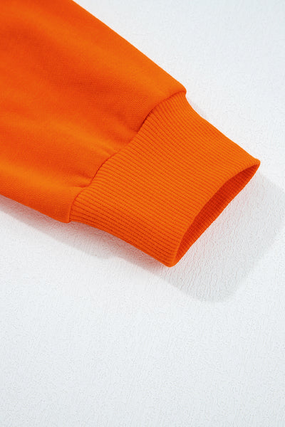 Varsity Striped Sleeve Drop Shoulder Sweatshirt and Shorts Set- 5 Colors