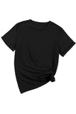 Basic Crew Neck Rolled Sleeve T-Shirt- 12 Colors