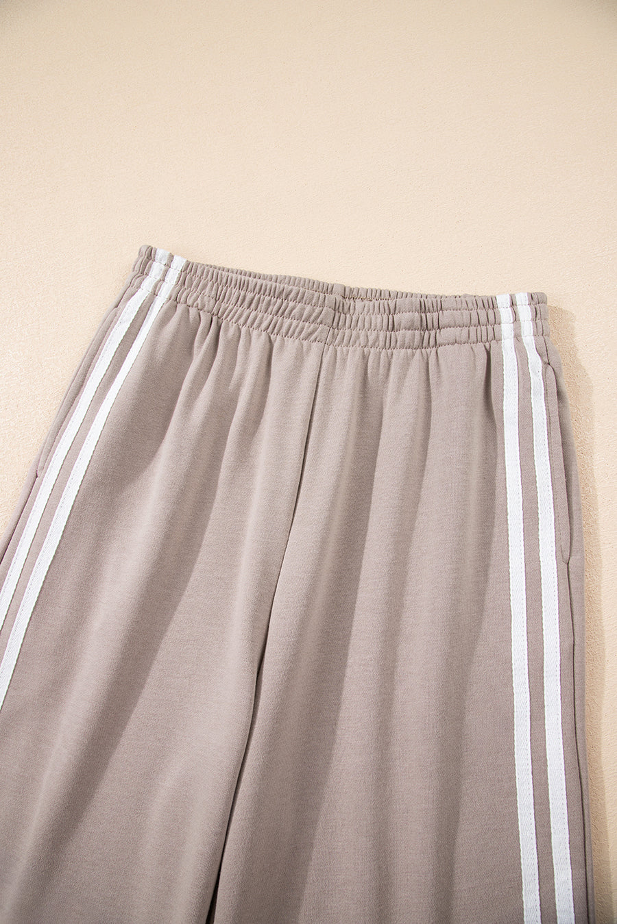 Varsity Striped Cropped Sweatshirt and Wide Leg Pants Matching Set- 5 Colors