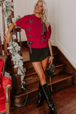 Plaid Lace-Up Puff Short Sleeve Sweater- 2 Colors