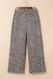 Print Frayed Edge Wide Leg High-Waist Jeans- 7 Styles