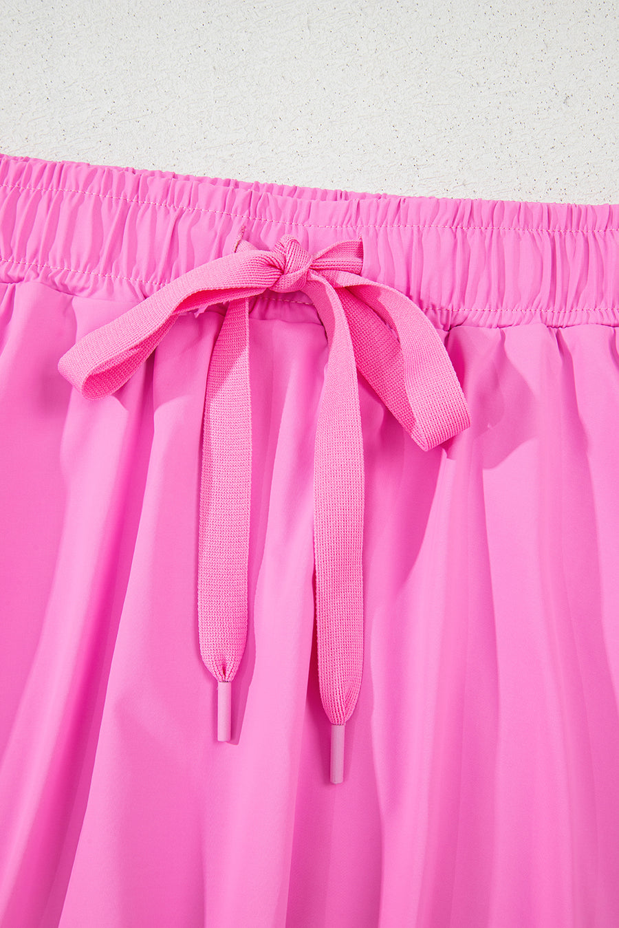 Ribbon Drawstring High-Waist Lined Tennis Skort- 6 Colors
