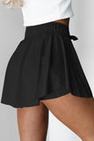 Ribbon Drawstring High-Waist Lined Tennis Skort- 6 Colors