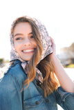 Peach Cutesy Floral Bandana