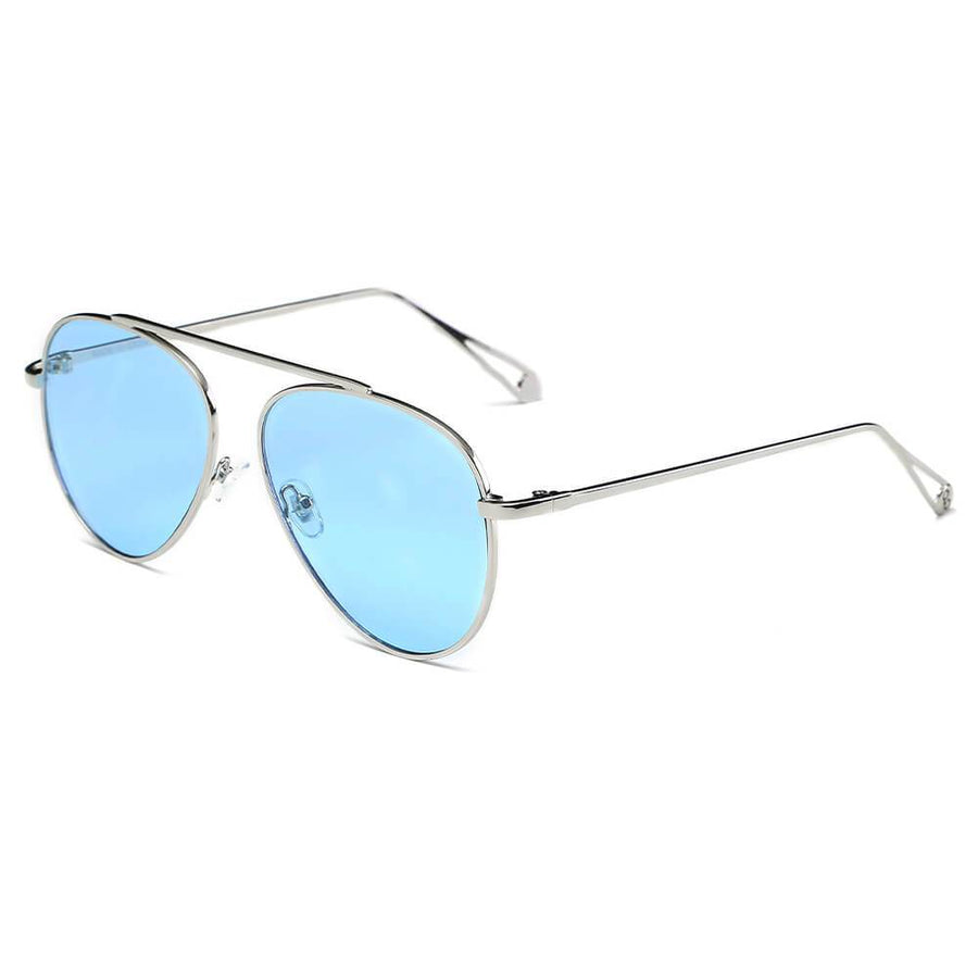 HIDALGO Metal Oversized Tinted Lens Aviator Sunglasses- 8 Colors