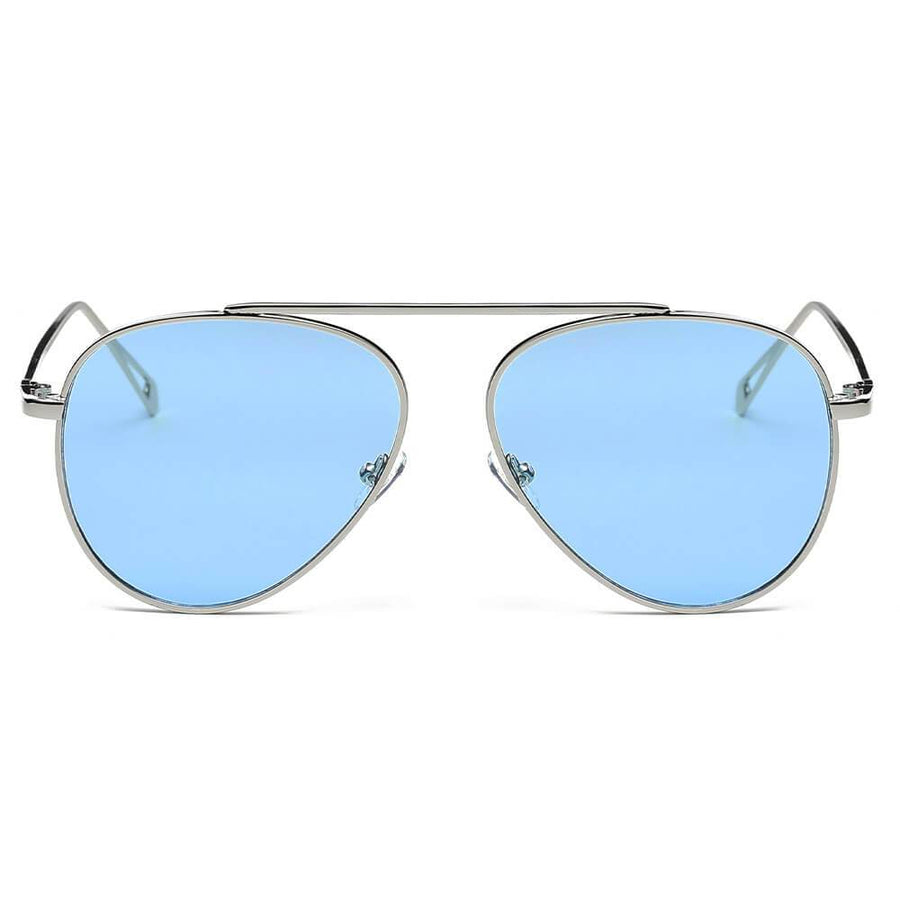 HIDALGO Metal Oversized Tinted Lens Aviator Sunglasses- 8 Colors