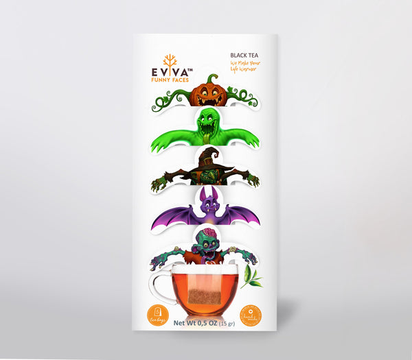 Funny Faces Pack of 5 Tea Bags-  Halloween