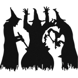 Three Witches Metal Wall Art- 2 Sizes