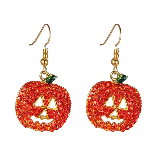 Bling Pumpkin Earrings