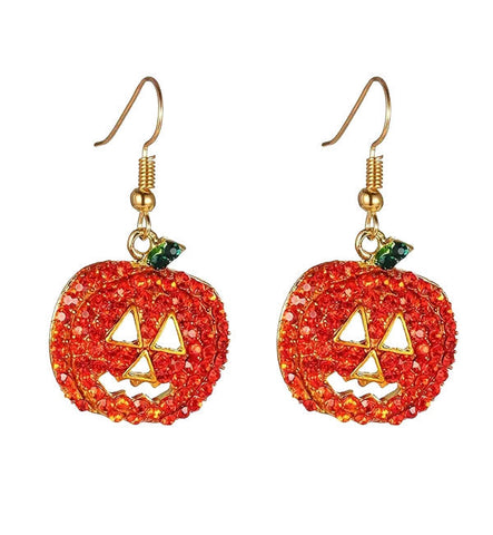 Bling Pumpkin Earrings