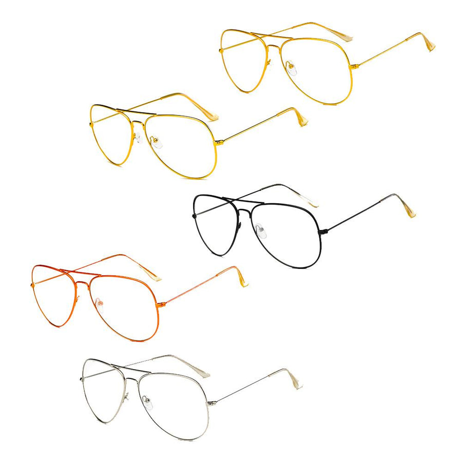 ENID - Trendy Aviator Clear Lens Sunglasses- 5 Colors