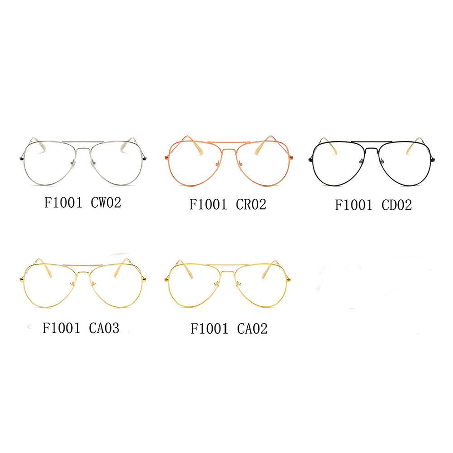 ENID - Trendy Aviator Clear Lens Sunglasses- 5 Colors