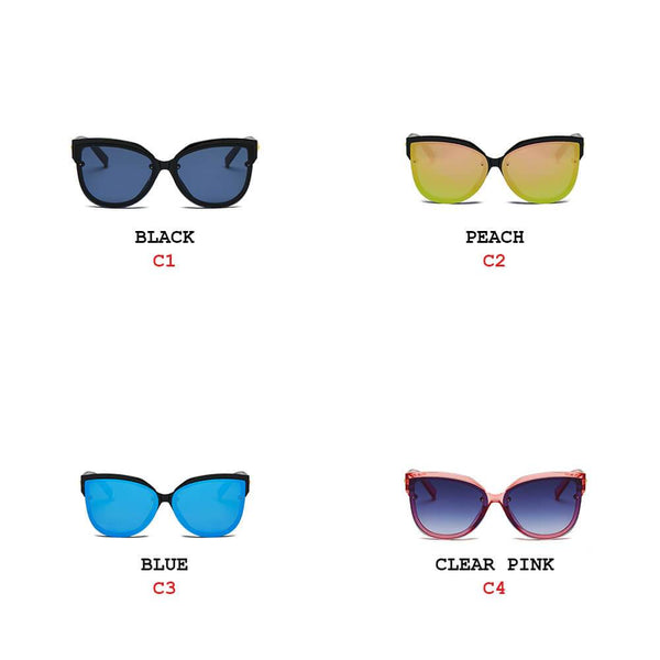 LENOIR | Women Oversized Mirrored Cat Eye Sunglasses