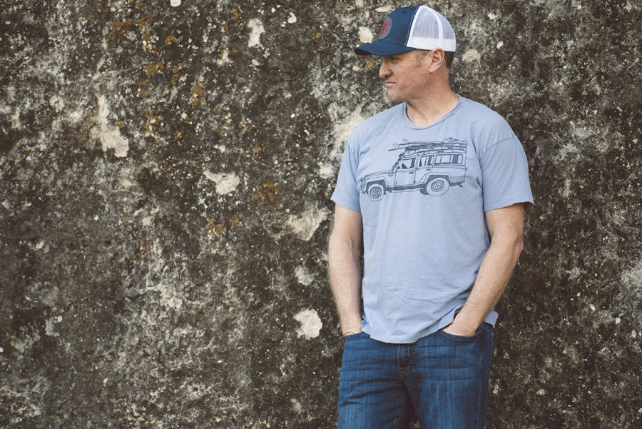 Surf Truck T-Shirt- Light Blue