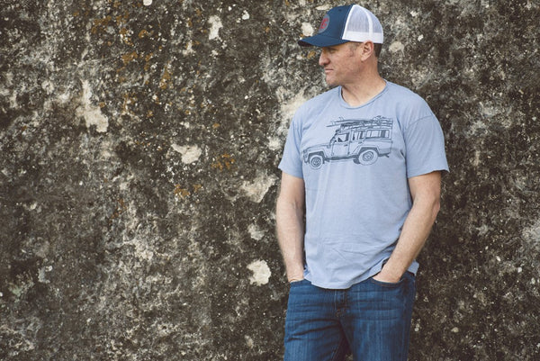 Surf Truck T-Shirt- Light Blue