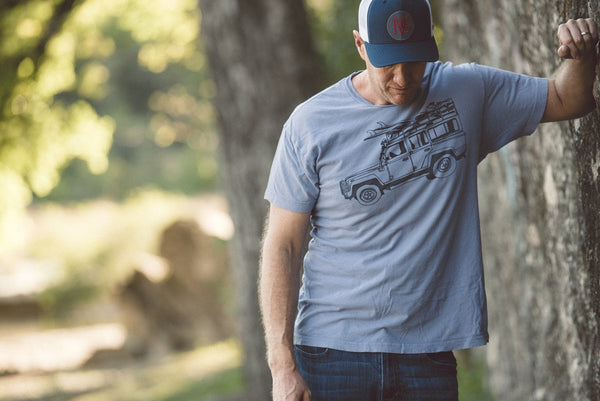 Surf Truck T-Shirt- Light Blue