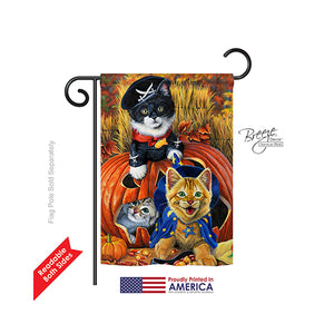 Halloween Kittens Garden Flag