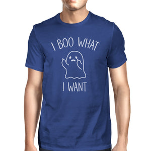 I Boo What I Want Ghost T-Shirt- Royal Blue