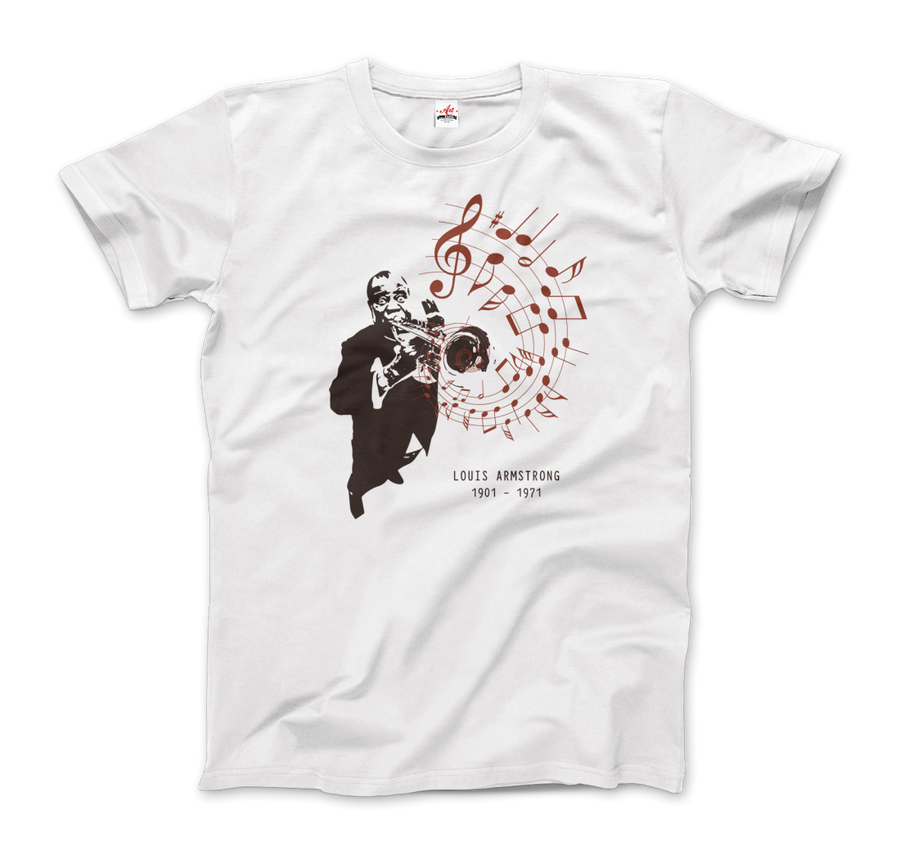 Men's or Women's Louis Armstrong (Satchmo) Playing Trumpet T-Shirt- Various Colors