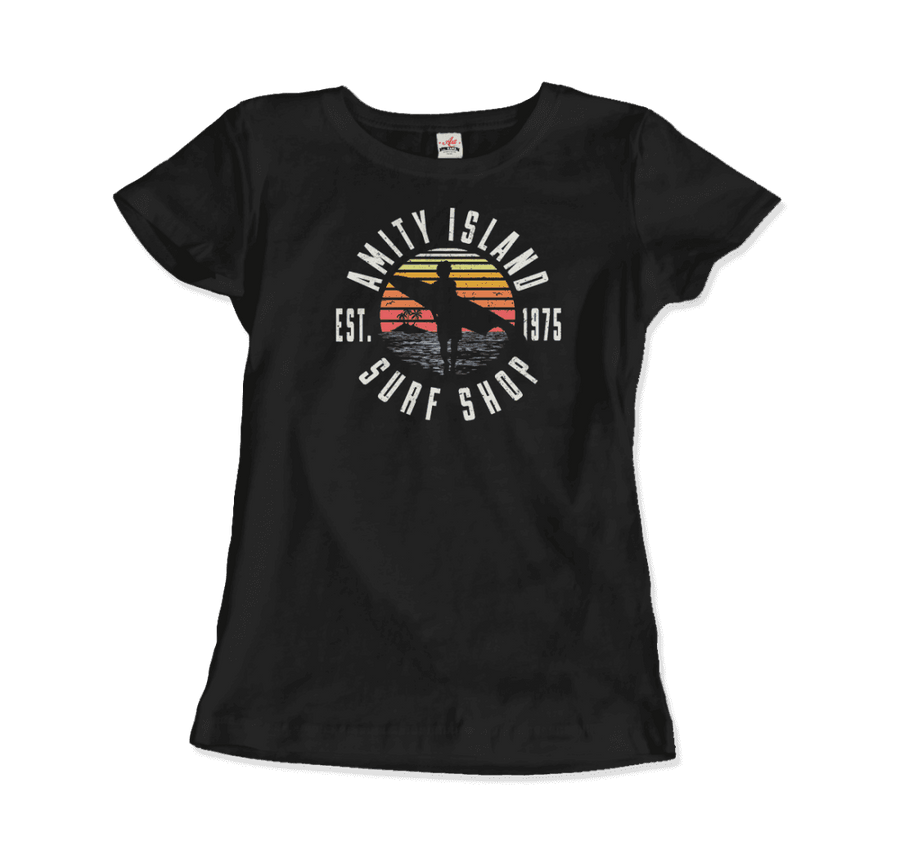 Men's or Women's Amity Island Surf Shop, Jaws T-Shirt- Various Colors