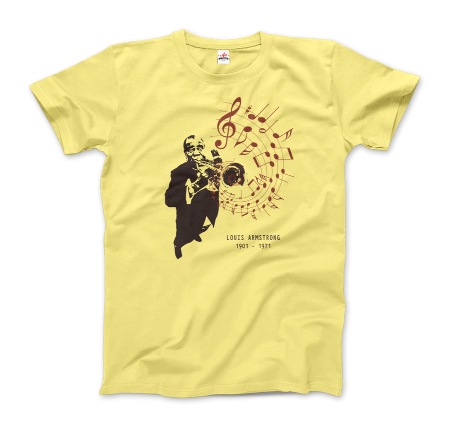 Men's or Women's Louis Armstrong (Satchmo) Playing Trumpet T-Shirt- Various Colors