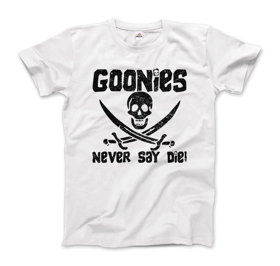 Men's & Women's The Goonies Never Say Die Distressed Design T-Shirt- 6 Colors