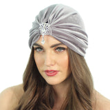 Flapper Crystal Pendant Turban- 2 Colors