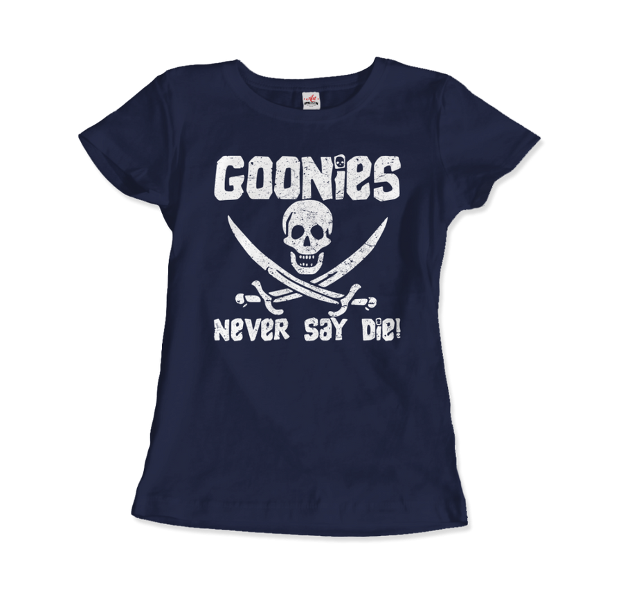 Men's & Women's The Goonies Never Say Die Distressed Design T-Shirt- 6 Colors