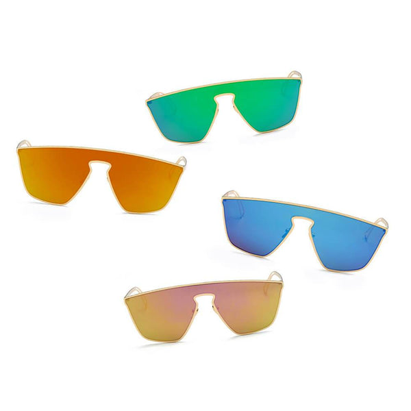 BEVERLY | S2030 - Women Square Futuristic Flat Lens Sunglasses