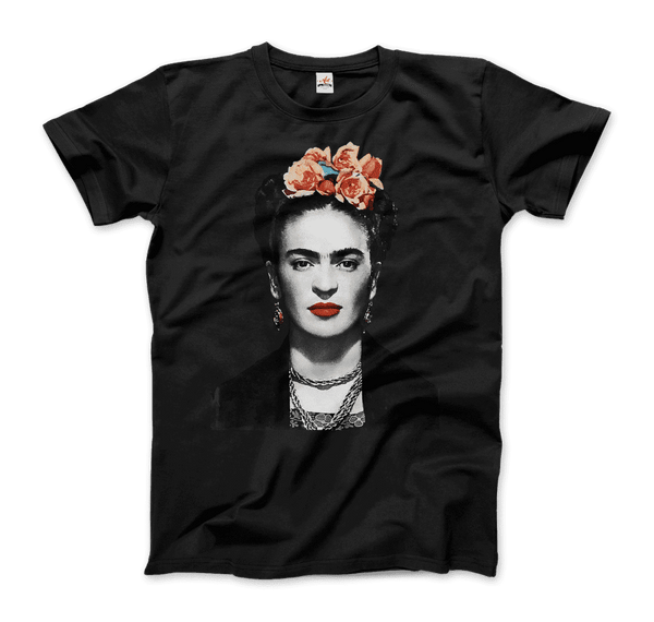 Men's & Women's Frida Kahlo With Flowers Poster Artwork T-Shirt- 6 Colors