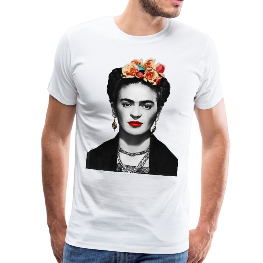 Men's & Women's Frida Kahlo With Flowers Poster Artwork T-Shirt- 5 Colors