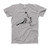 Men's or Women's Salvador Dali Sketch, Childhood With Father Riding a Bike 1971 T-Shirt- Various Colors
