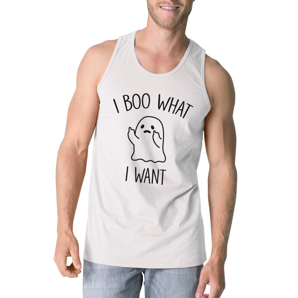 I Boo What I Want Ghost Tank Top- White