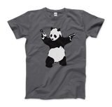 Banksy Pandamonium Armed Panda Artwork T-Shirt