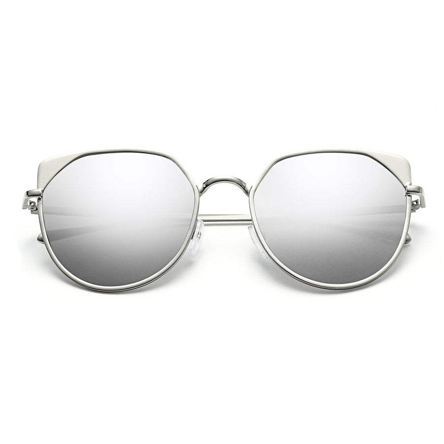 HERSHEY | A17 - Women's Flat Lens Metal Frame Cat Eye Sunglasses