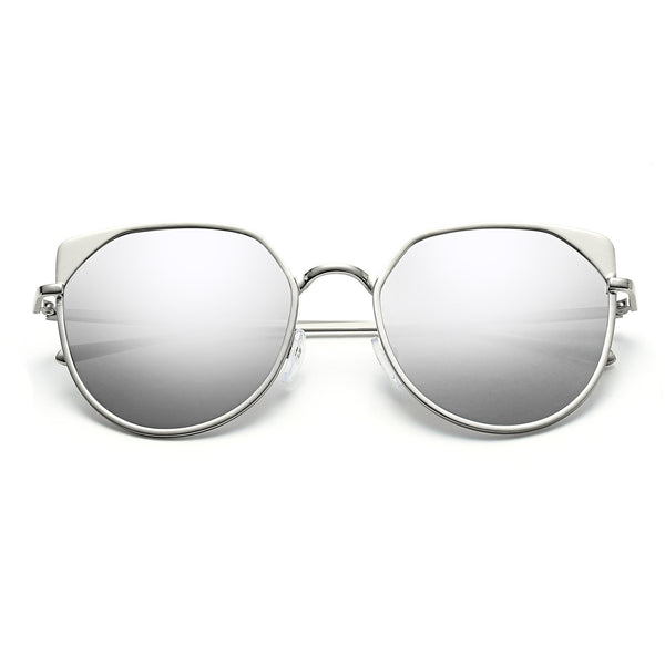 HERSHEY | A17 - Women's Flat Lens Metal Frame Cat Eye Sunglasses