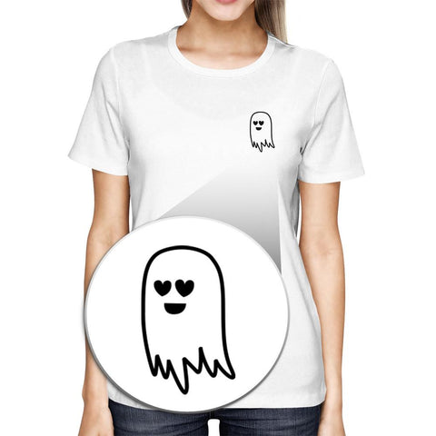 Ghost Heart Eyes T-Shirt- White