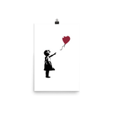 Banksy the Girl With a Red Balloon Artwork Poster