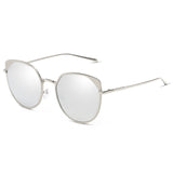 HERSHEY | A17 - Women's Flat Lens Metal Frame Cat Eye Sunglasses