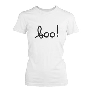 Boo Women's T-Shirt- White