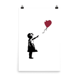 Banksy the Girl With a Red Balloon Artwork Poster