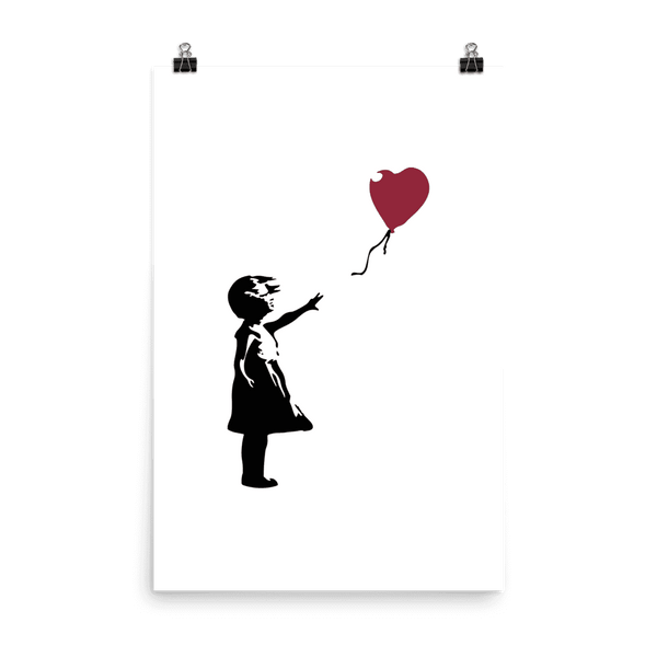Banksy the Girl With a Red Balloon Artwork Poster