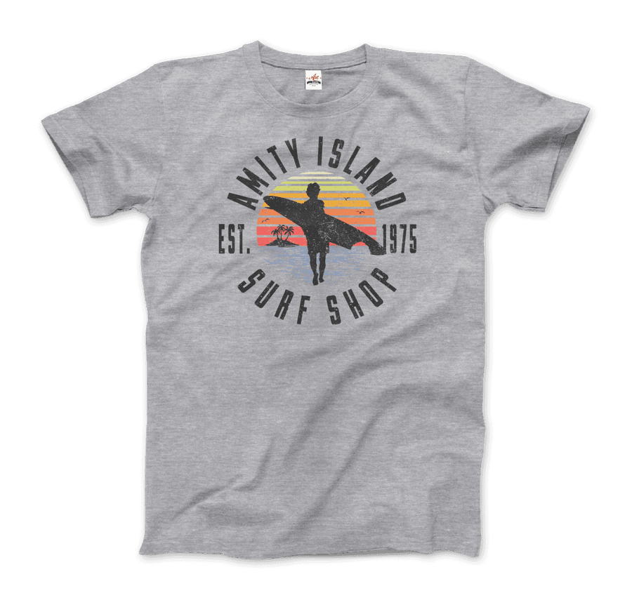 Men's or Women's Amity Island Surf Shop, Jaws T-Shirt- Various Colors