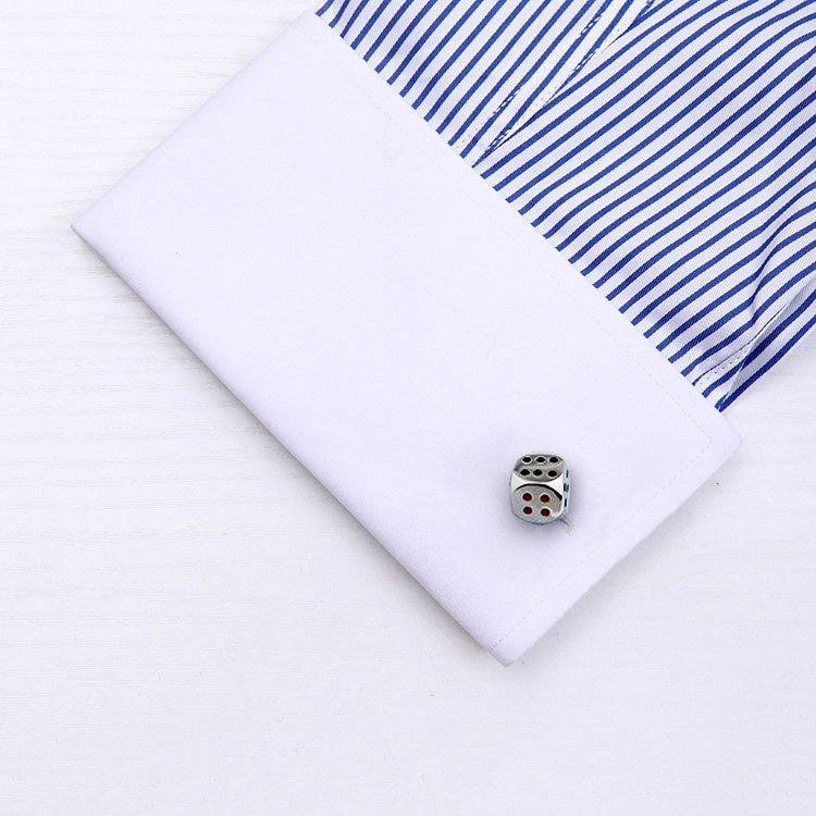 Silver Dice Cuff Links