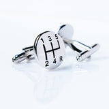 Silver Manual Transmission Cuff Links