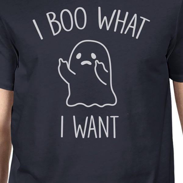 I Boo What I Want Ghost T-Shirt- Navy