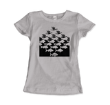 Women's MC Escher Sky and Water I Art T-Shirt- Various Colors